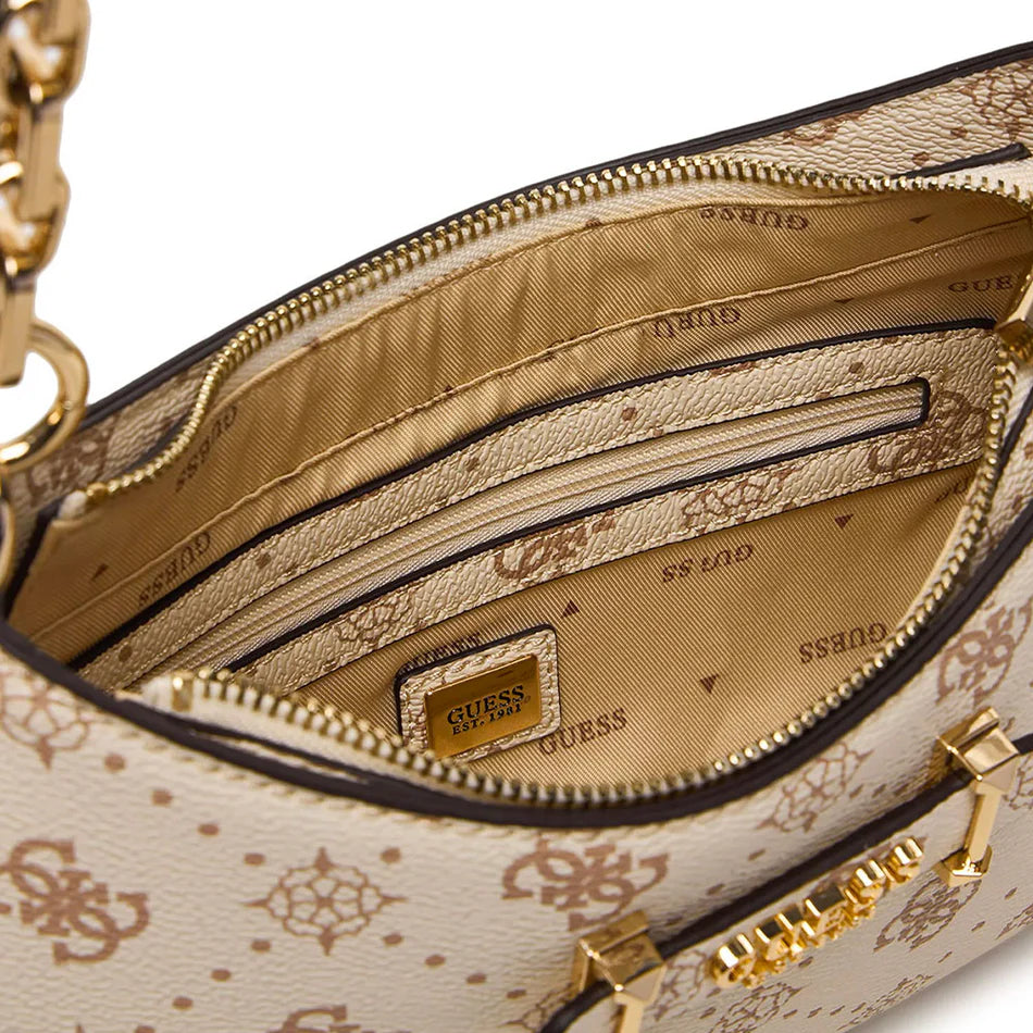 Guess Borsa a Spalla Emelie Logo Vanilla Logo GP992818