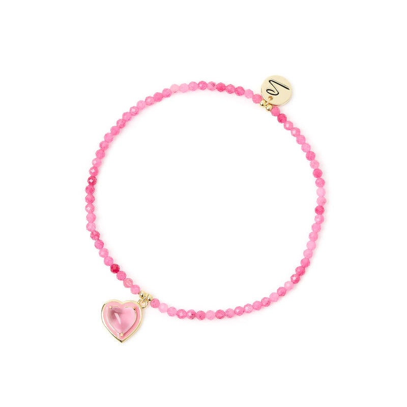 Sodini Bijoux Bracciale elastico perline e cuore Candy Love - Rosa 900647