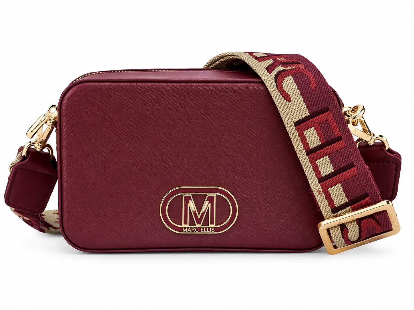 Marc Ellis Borsa A Mano/ Tracolla Flat Flowe S Burgundy