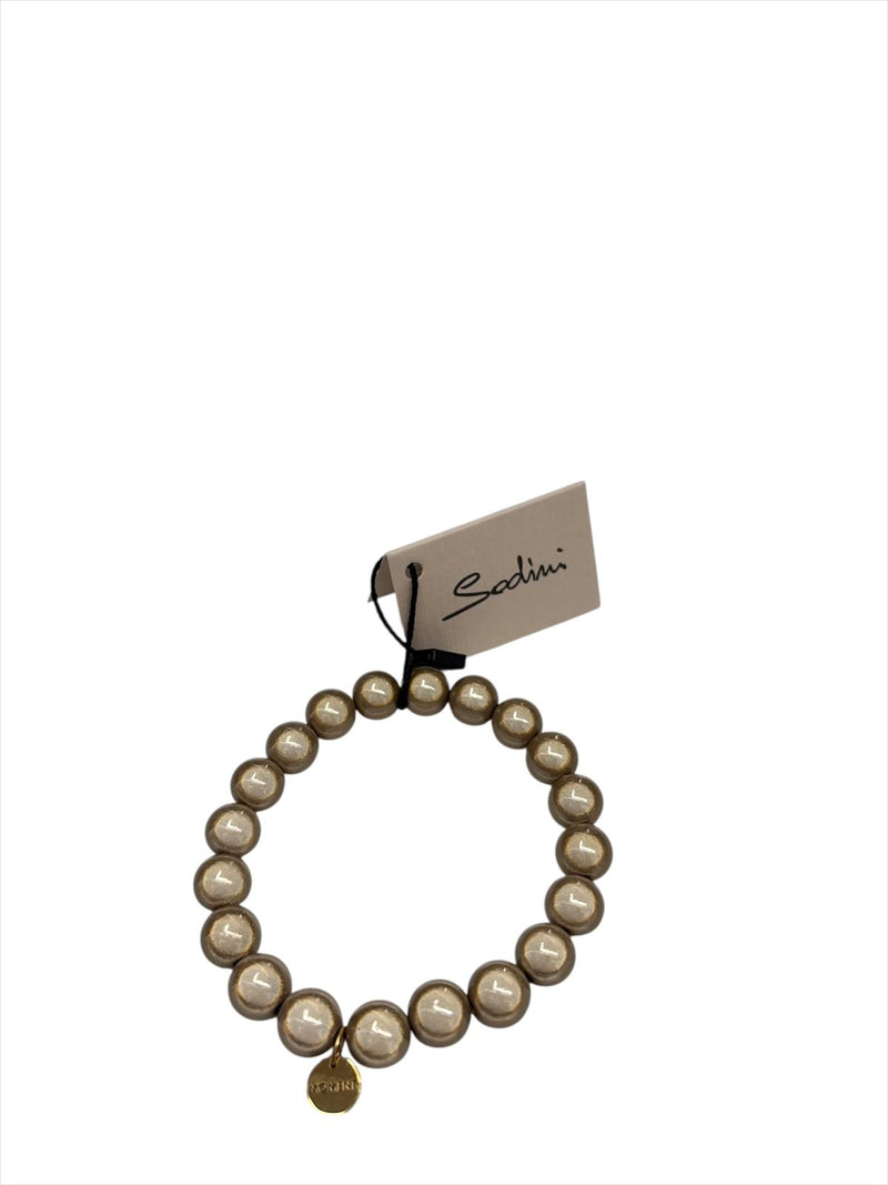 Sodini Bijoux Bracciale Elastico a piccole boule Taupe