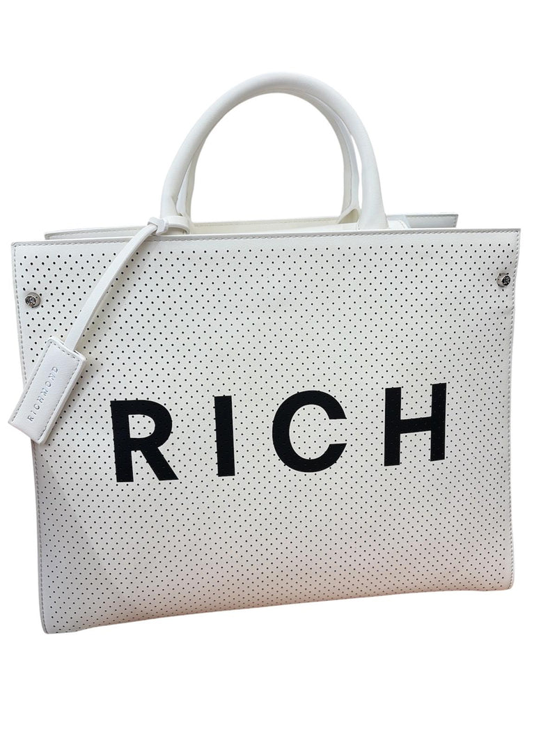 John Richmond Borsa A Mano Bianca/Nera