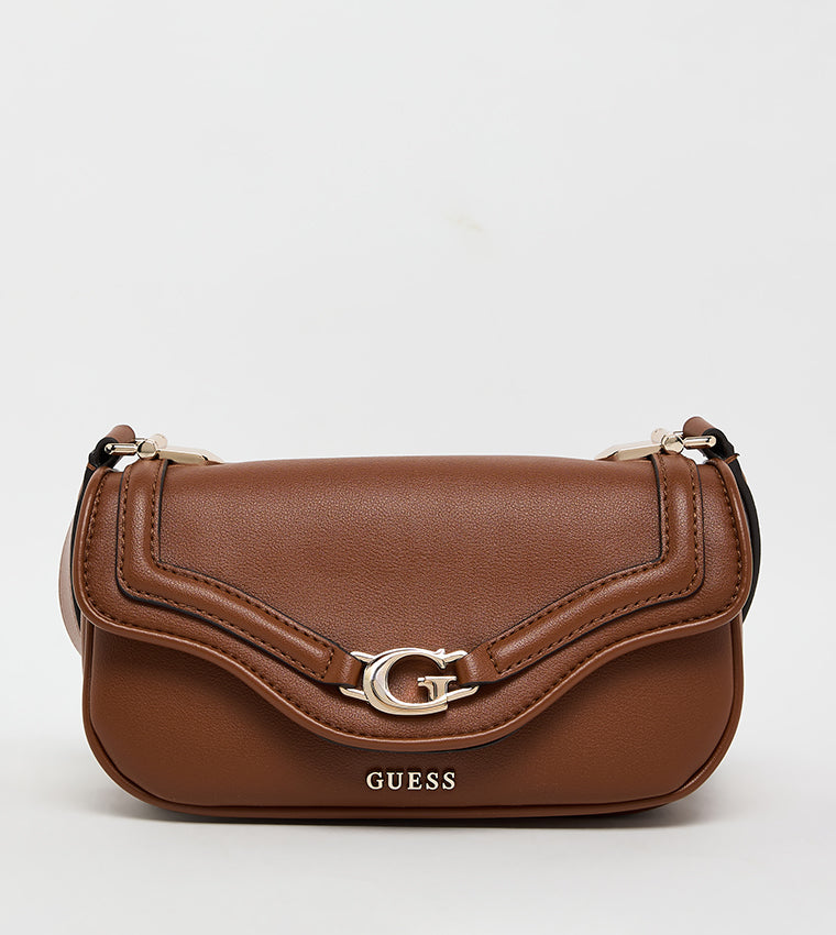 Guess Borsa A Spalla Dea Mini Cuoio