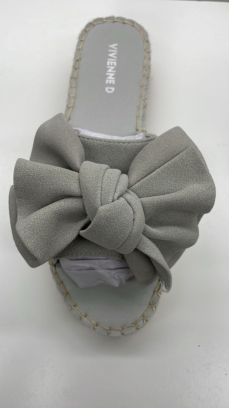 Vivienne D Ciabatte Fiocco Grigio