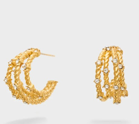 Nali' Orecchini Semicerchio Con pietre Oro PWOR0021