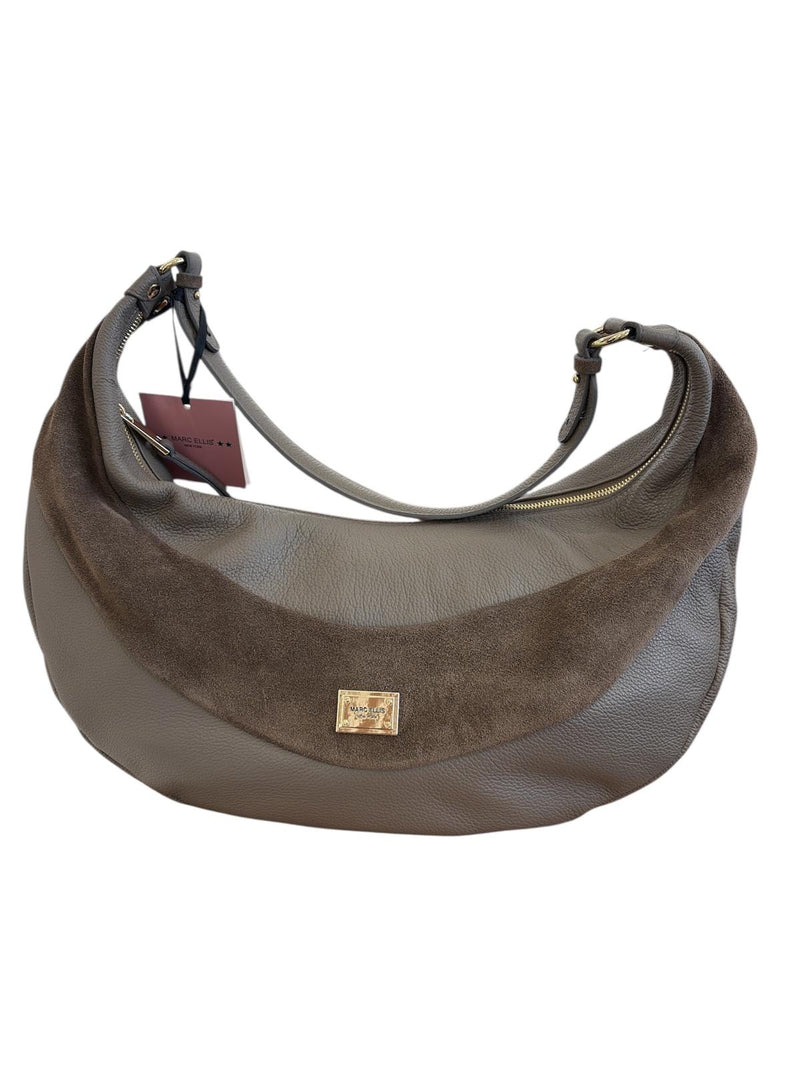 Marc Ellis Borsa A Spalla Ella CM Dark Taupe/Gold