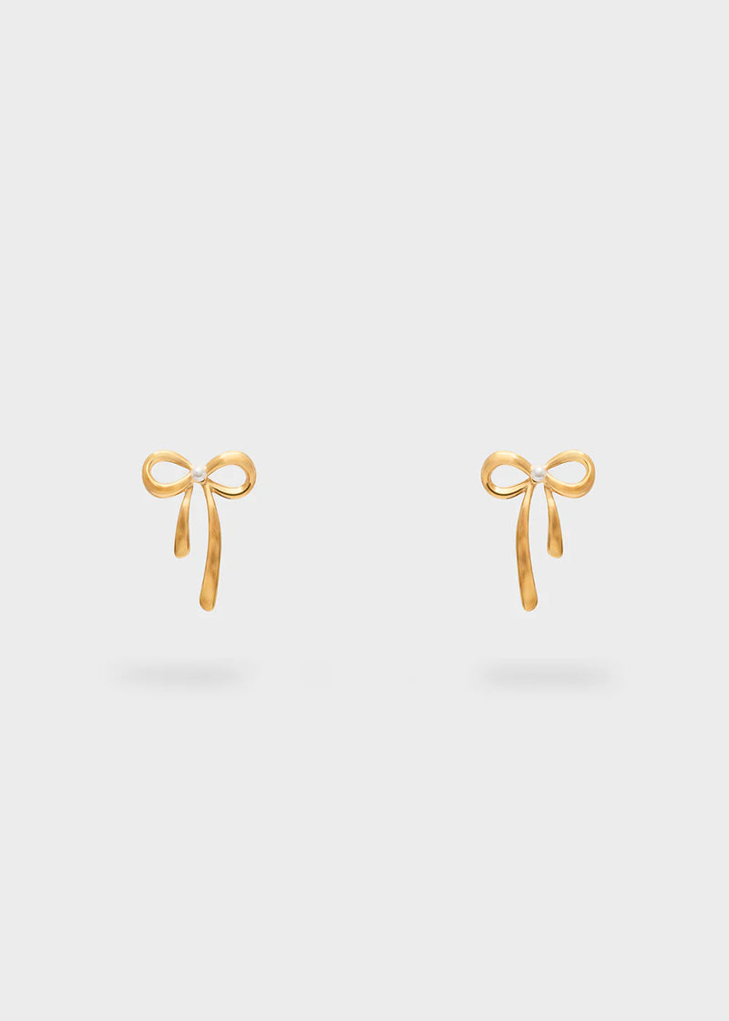 Nali' Orecchini Fiocco + Perla Oro