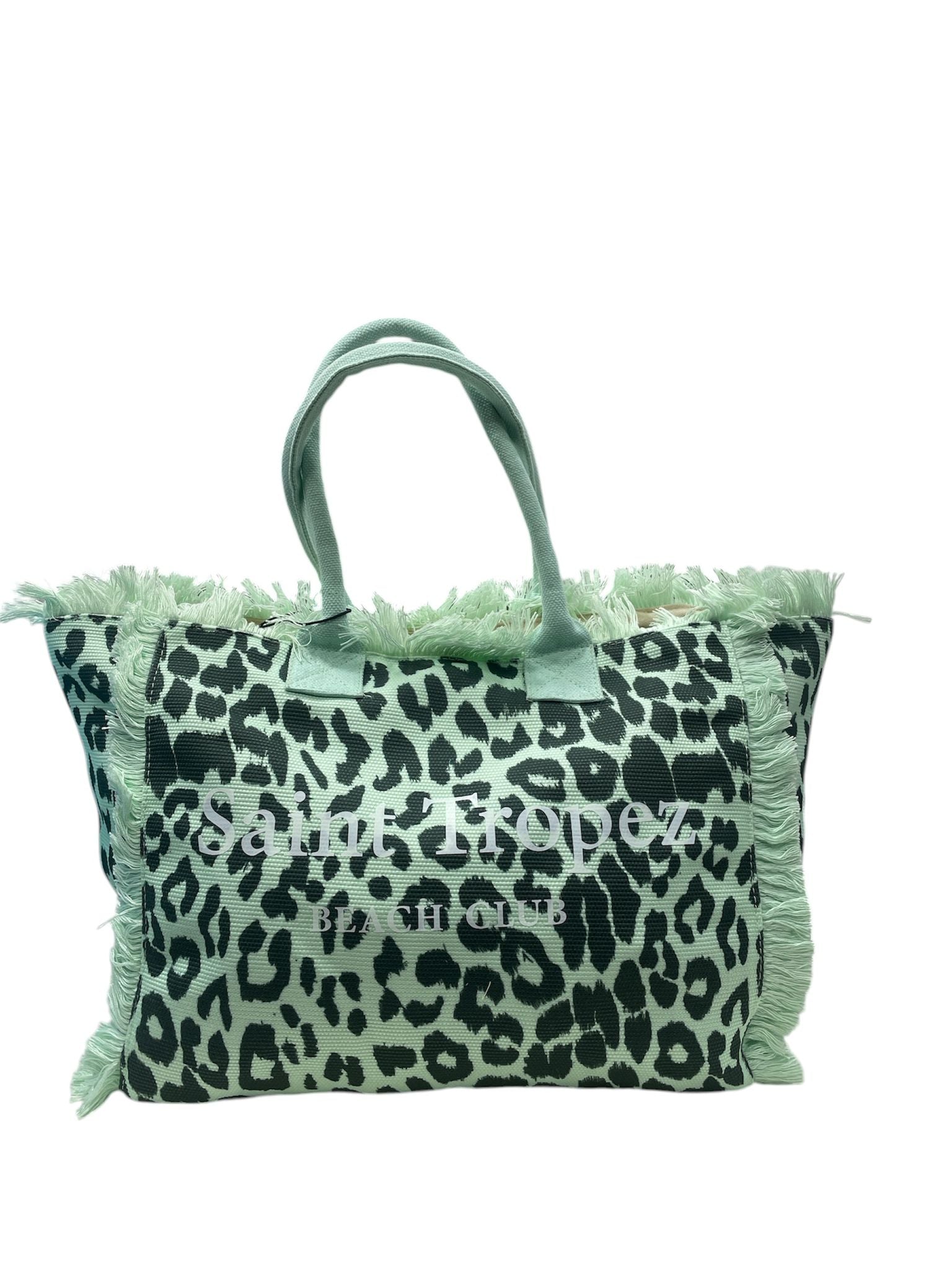Kuvè Borsa Grande Mare Menta Leopard