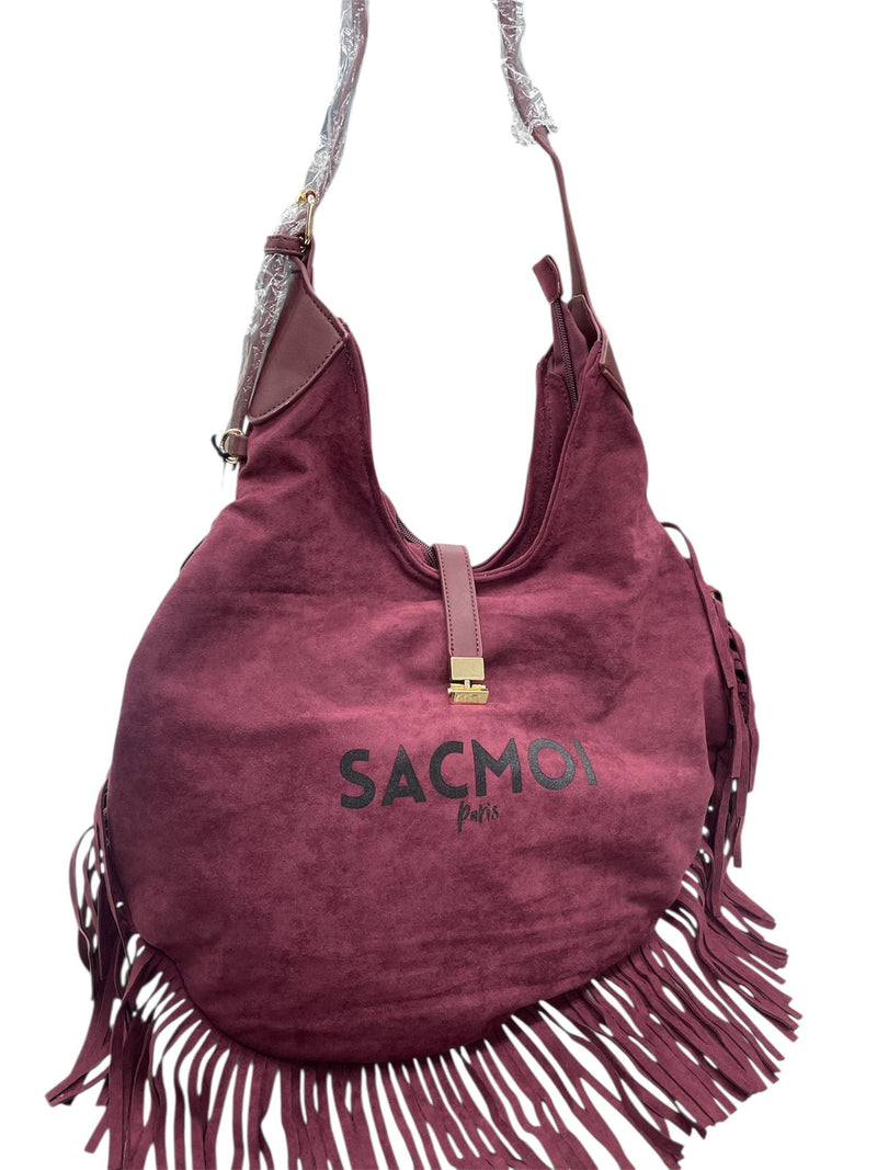 Borsa Sacmoi Eleonor Bordeaux Con Frange