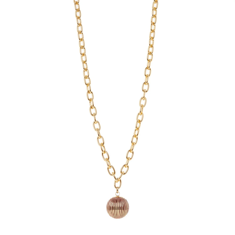 Sodini Collana lunga catena semisfera Malena - Rosso