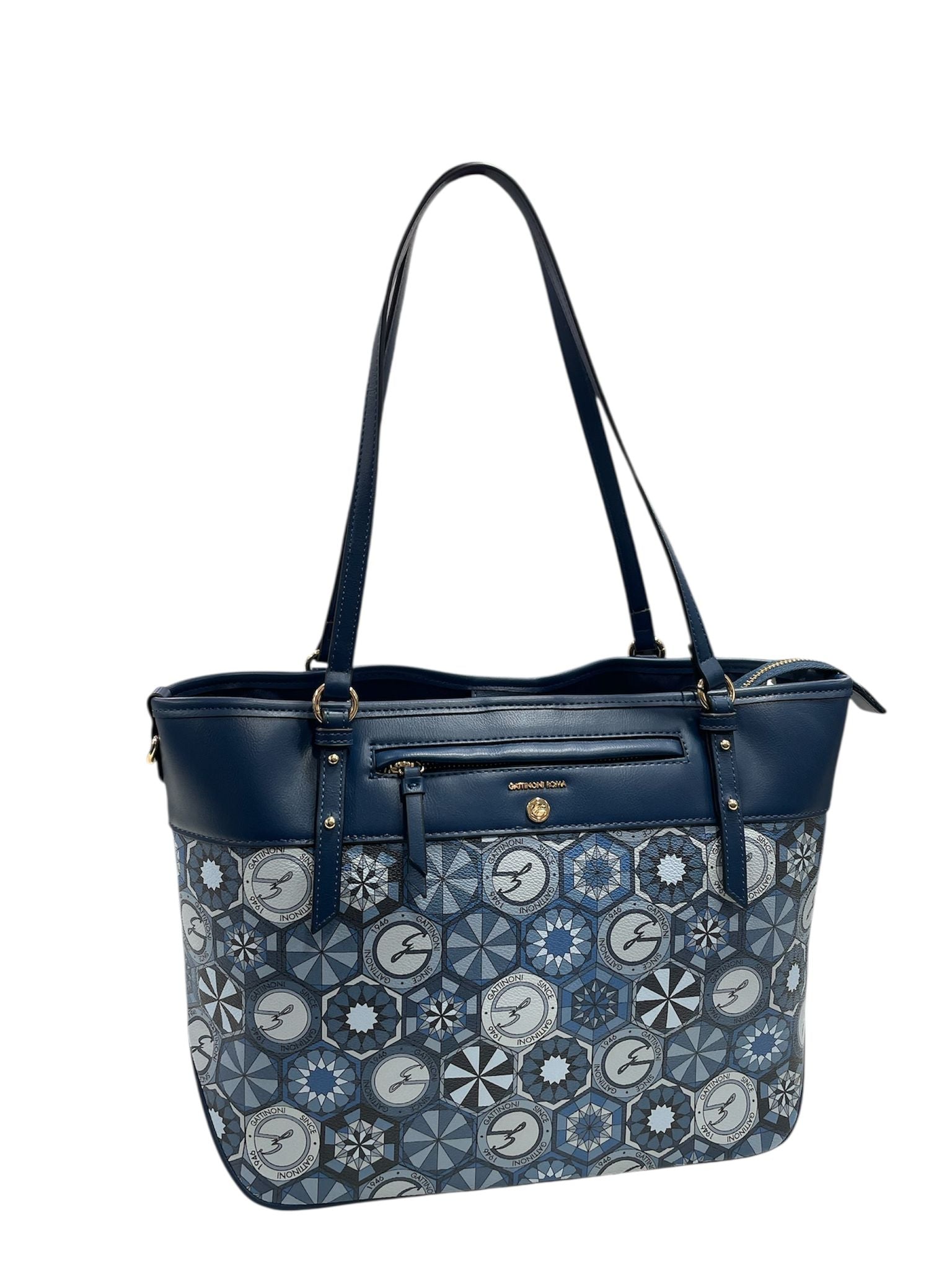 Gattinoni Borsa a Spalla Logata Blu