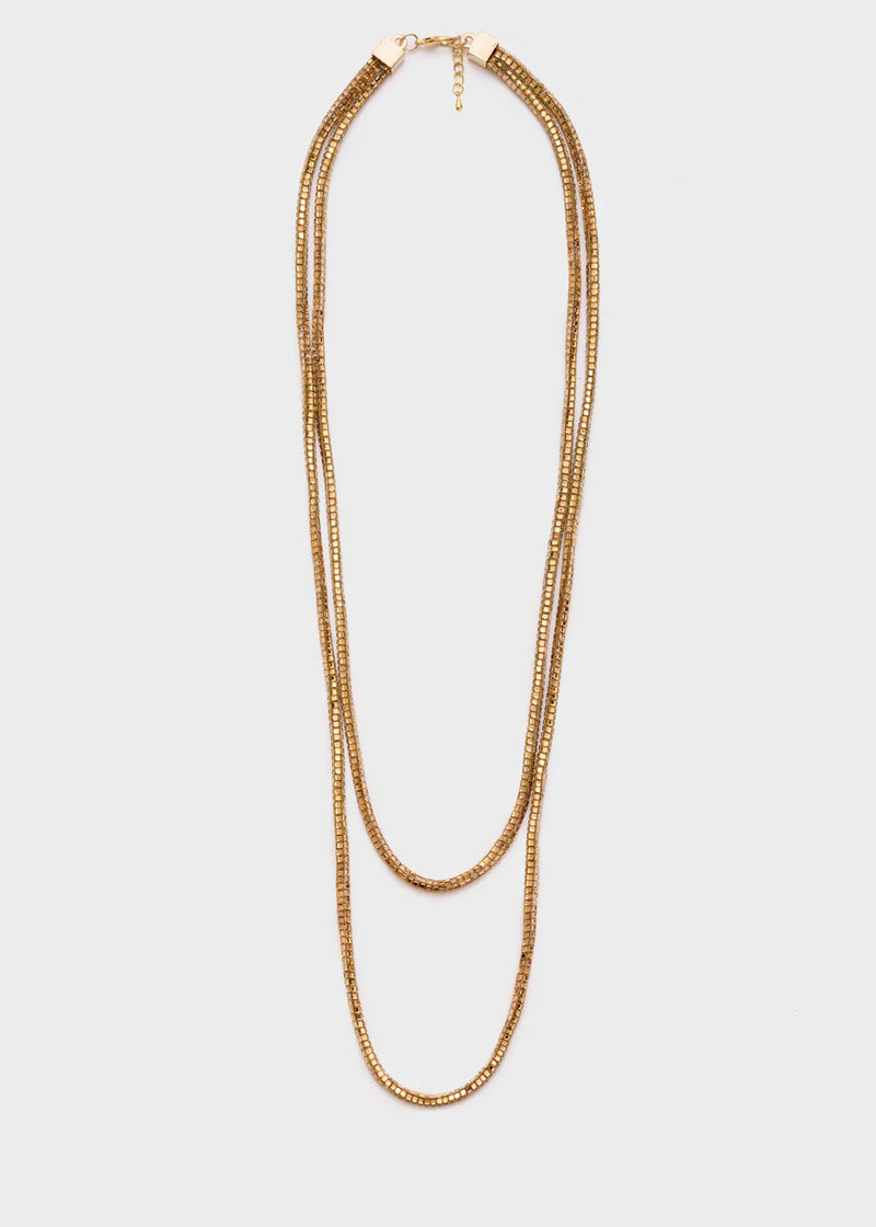 Nali' Collana Ava Lunga Con Pietre Bronzo
