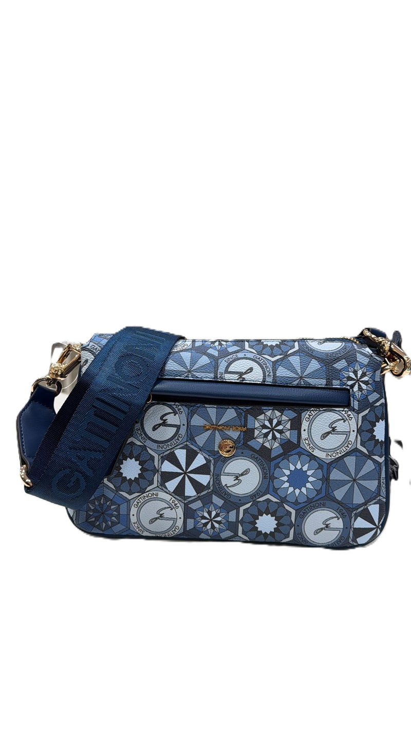 Gattinoni Borsa a Tracolla Logata Blu