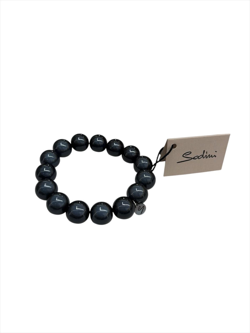 Sodini Bijoux Bracciale Elastico a grandi boule Blu