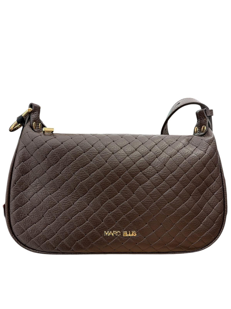 Marc Ellis Borsa a Tracolla Mavira Plot Cocoa/Gold