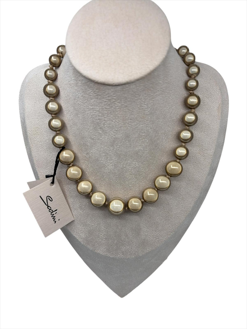 Sodini Bijoux Girocollo grandi boule Taupe