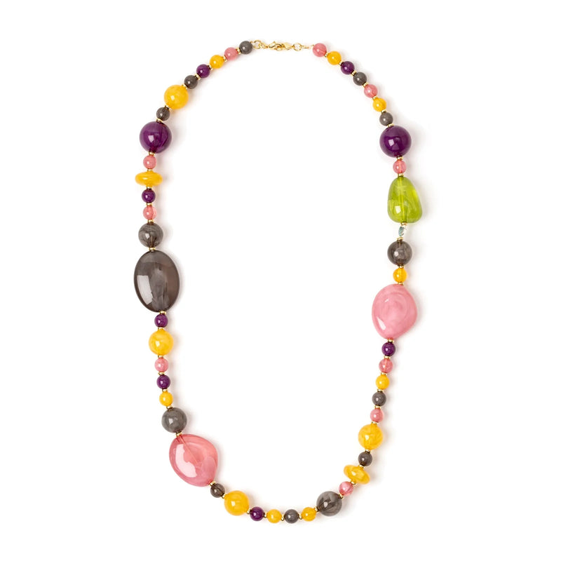 Sodini Collana boule ed elementi cromatici Ester - Multicolor