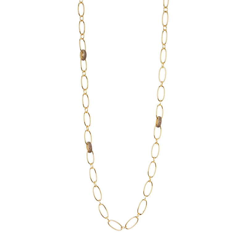 Sodini Collana lunga e anelli di zirconi Judith - Oro