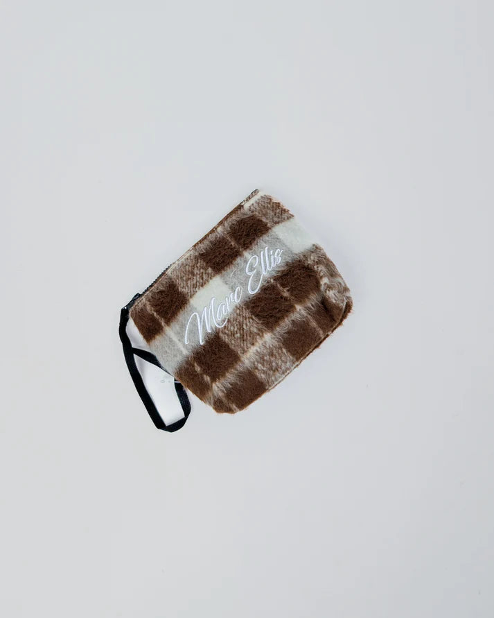 Marc Ellis Pochette Buby Check Clutch Cocoa