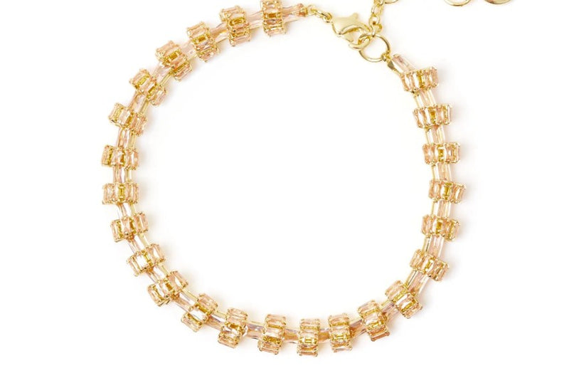 Sodini Bijoux Bracciale con anellini di zirconi Serenissima - Champagne 912895DC