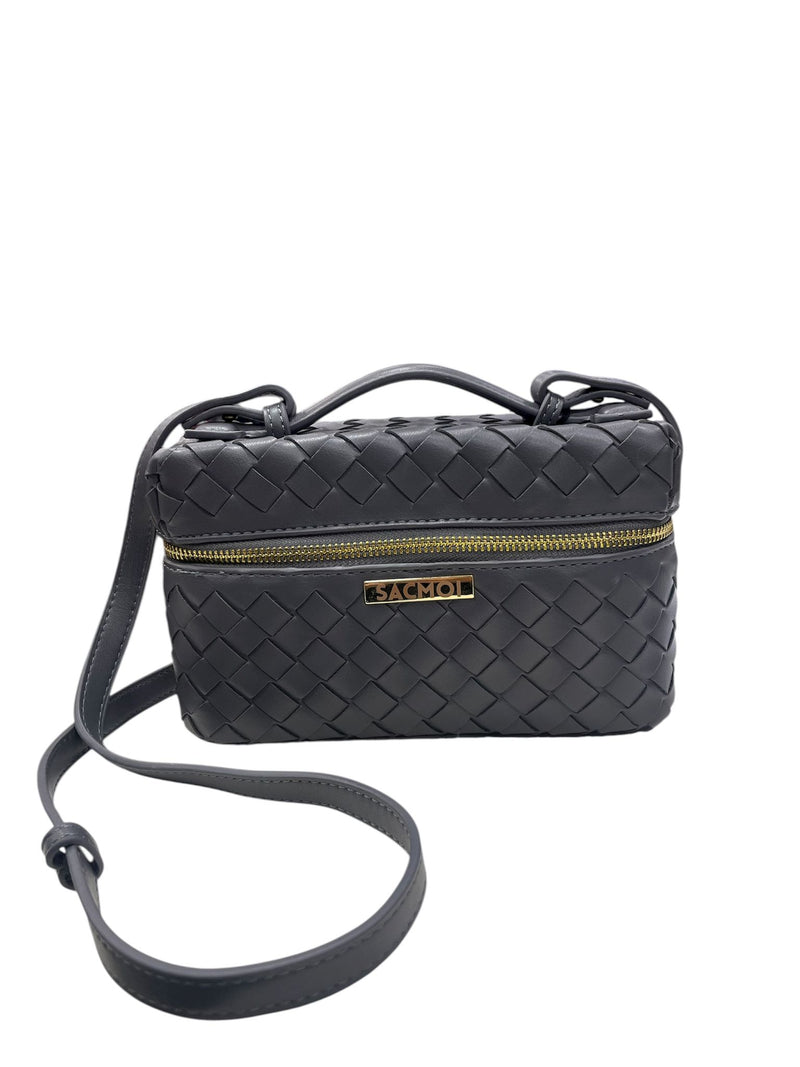 Sacmoi Borsa a Mano/Tracolla Grigio Selene