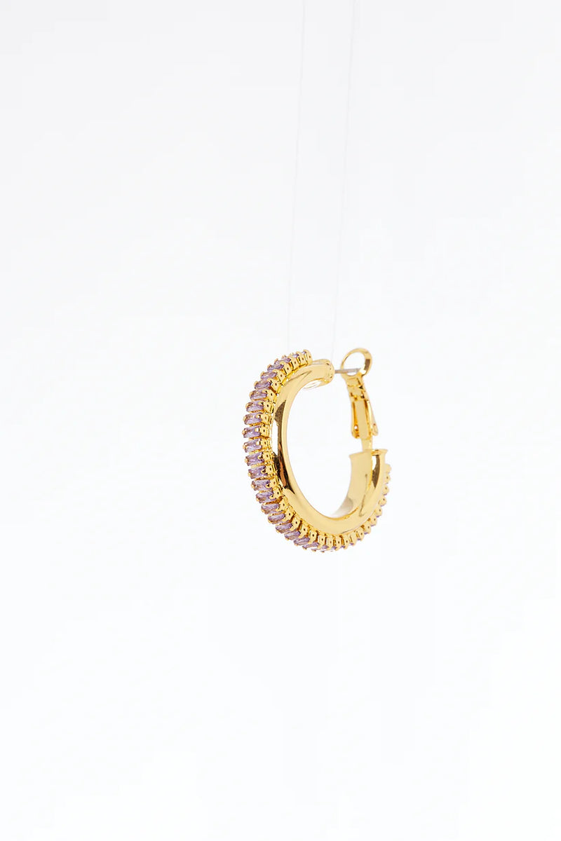 Sodini Bijoux Orecchini A Cerchio Serenissima Viola/Oro 912902V