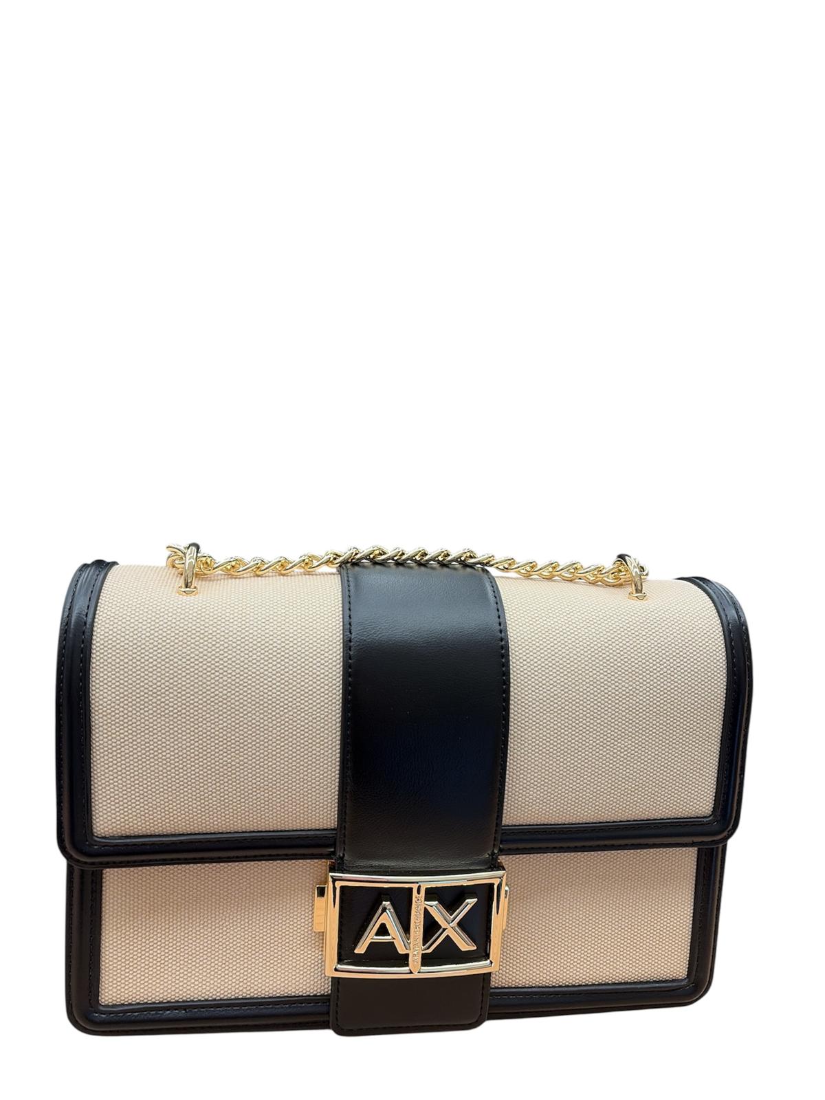 Armani Exchange Borsa A Spalla Natural/Nero XW000070