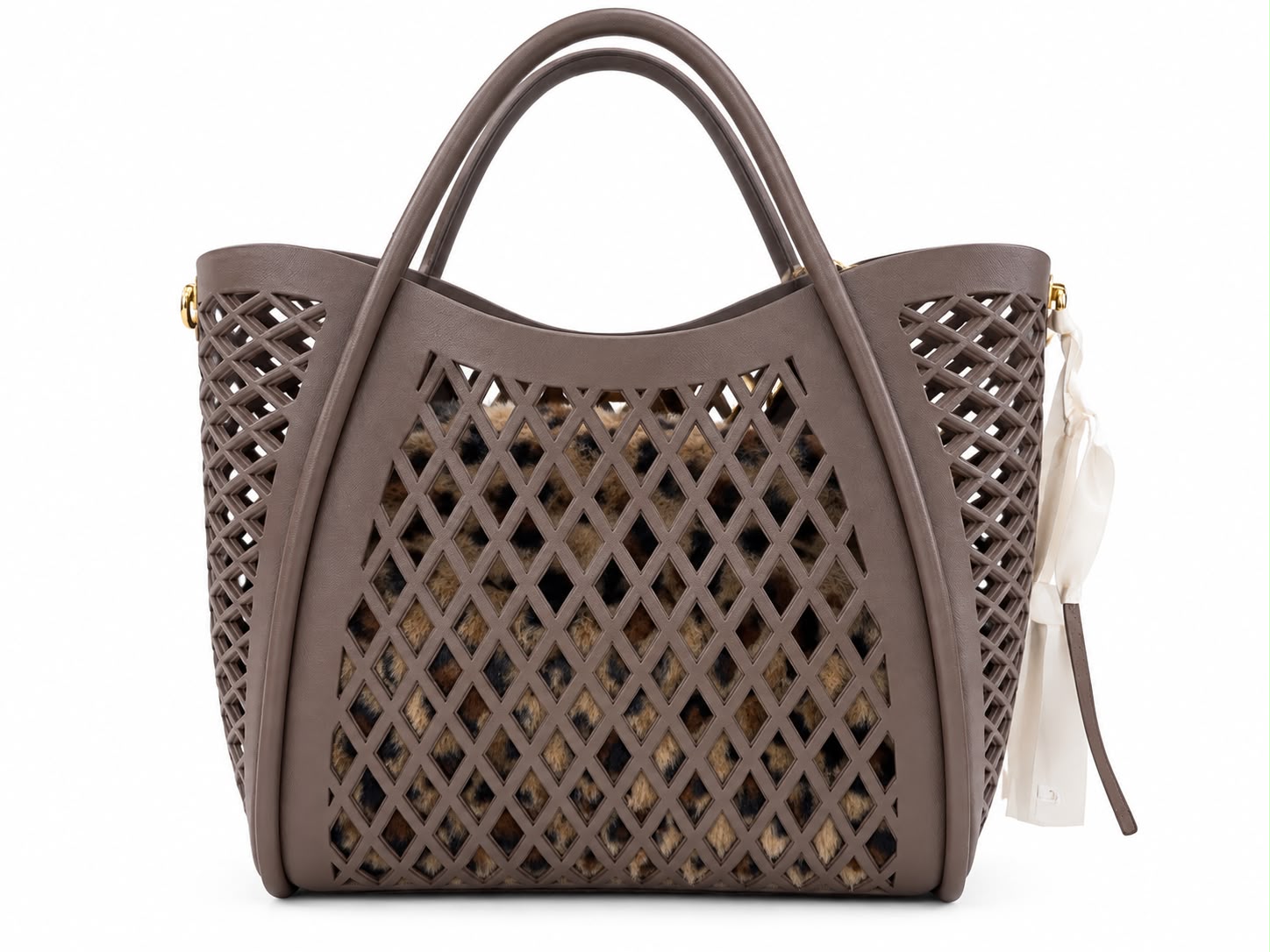 Marc Ellis Borsa A Mano/ Tracolla Flat Bask Leo S Leopard/Light Gold