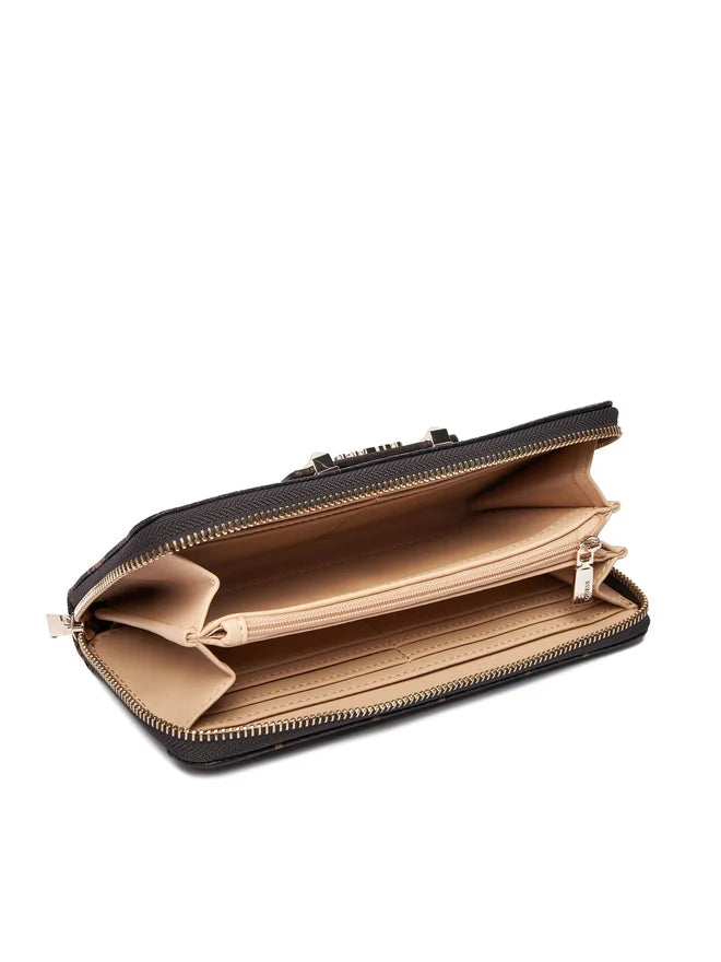 Guess Portafoglio Grande Silia Logato Marrone