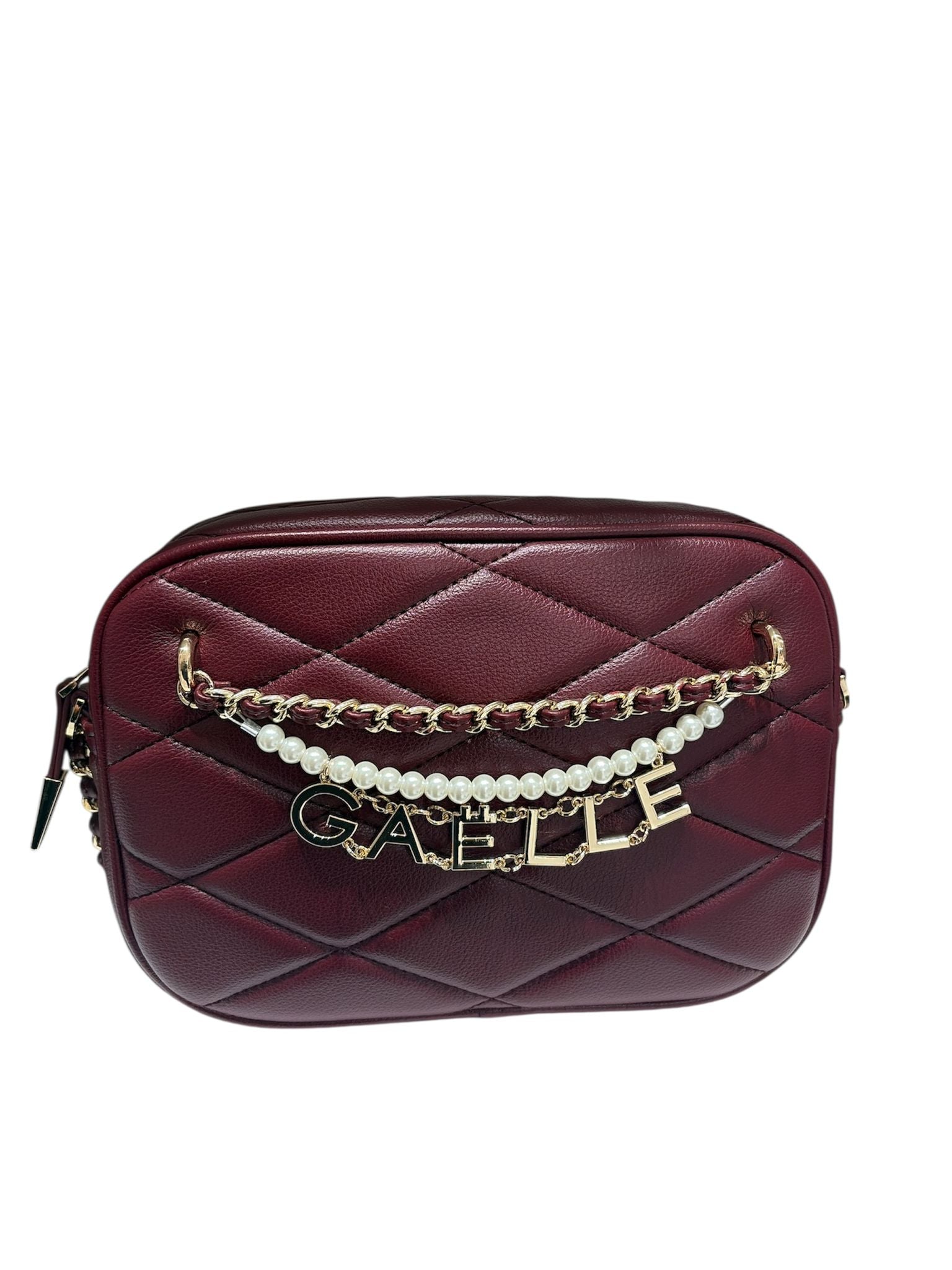 Gaelle borsa a tracolla con Perle e Charm bordeaux