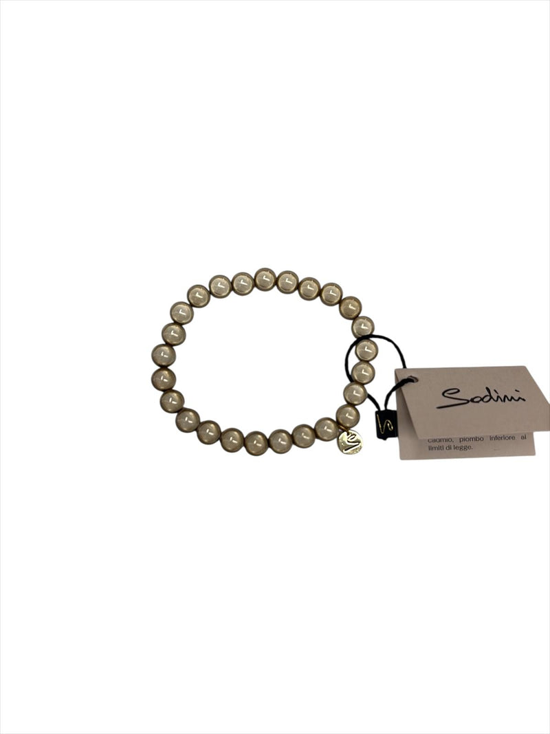 Sodini Bijoux Bracciale Elastico a piccole boule Taupe
