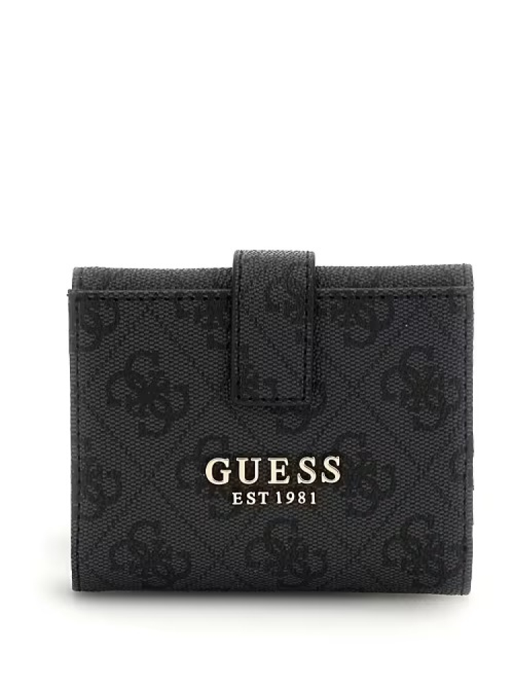 Guess Portafoglio Mini Laurel II Logato Nero