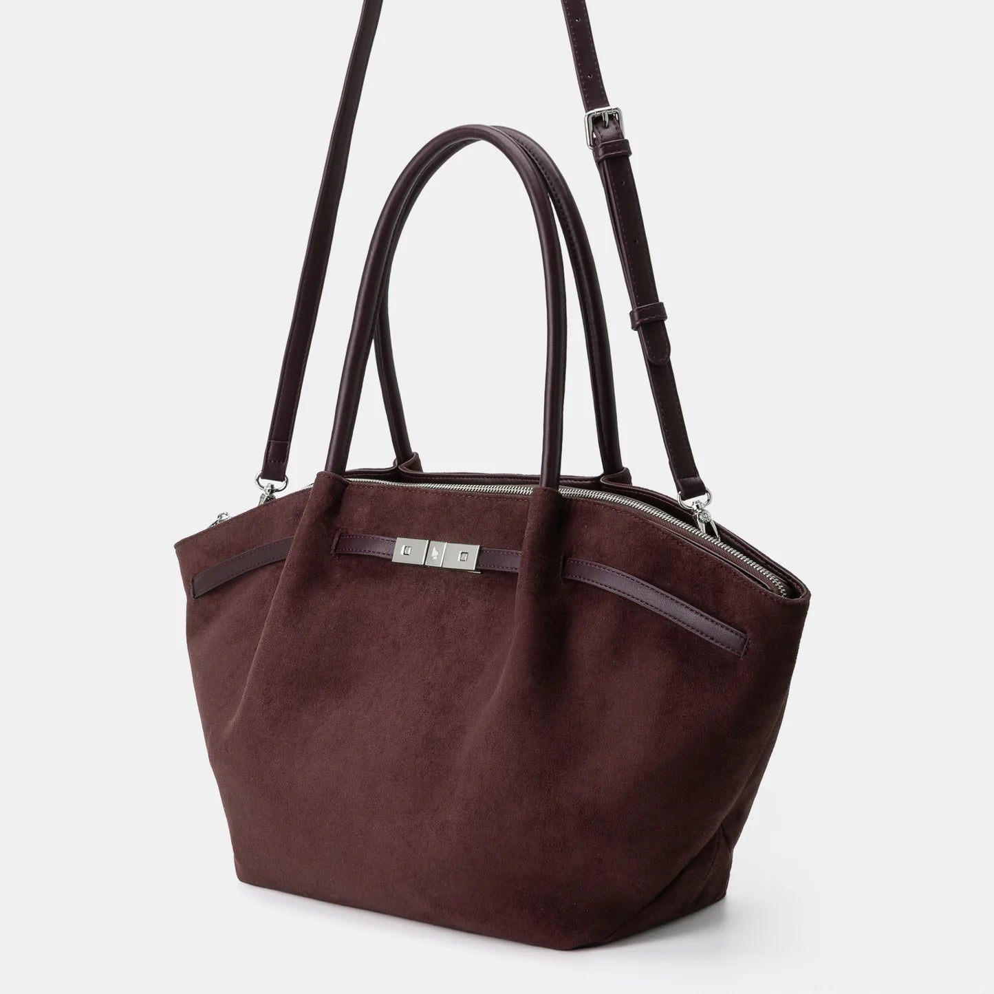 Label Rose Borsa A Spalla/Tracolla Brielle Big Melanzana/Silver