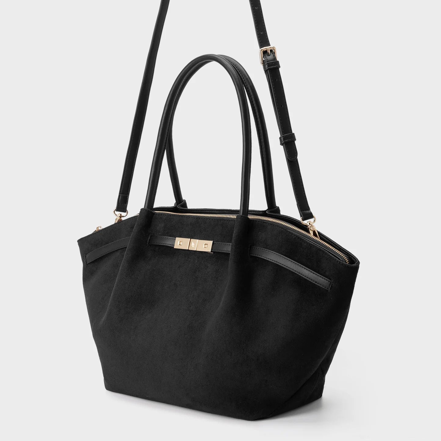 Label Rose Borsa A Spalla/Tracolla Brielle Big Nero/Gold