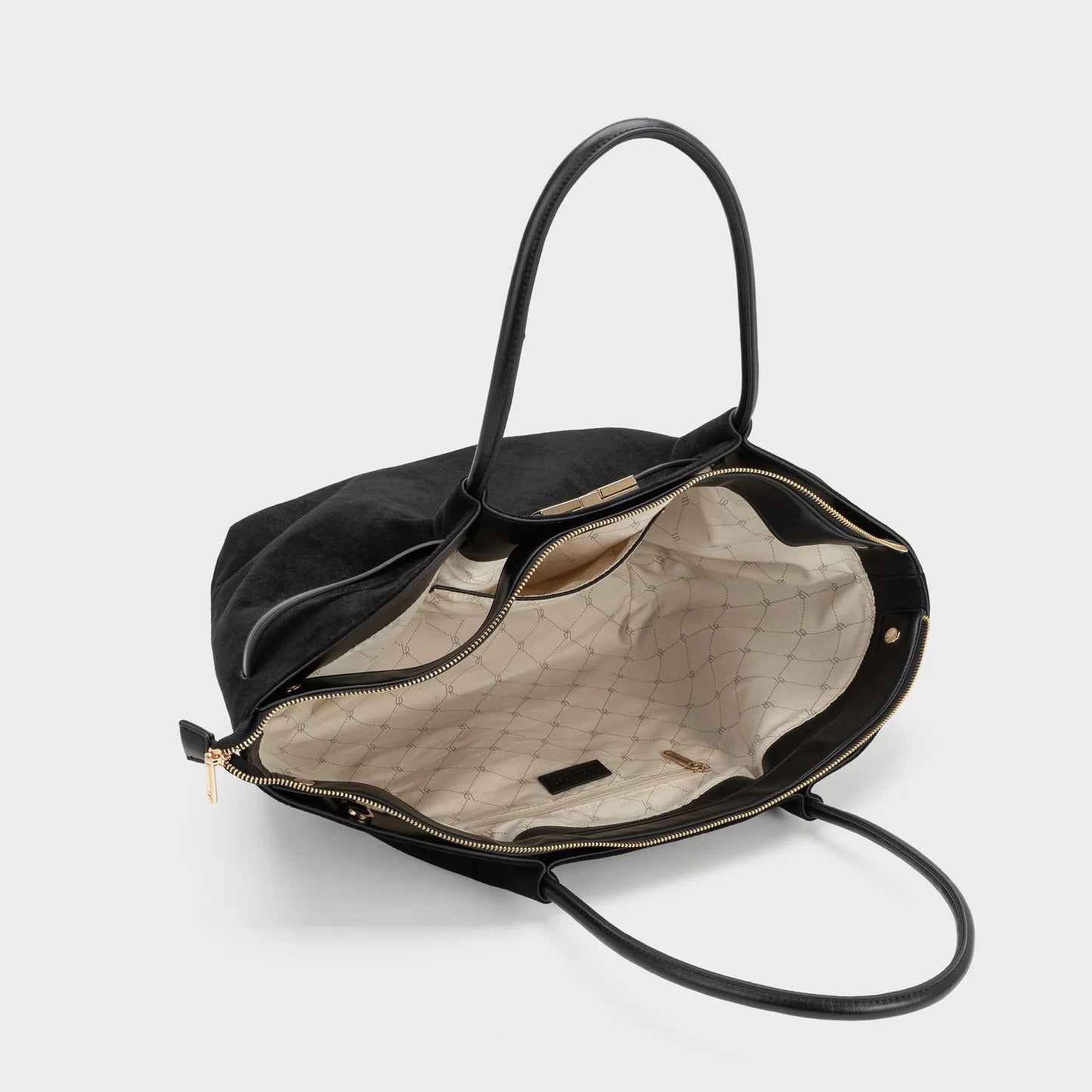 Label Rose Borsa A Spalla/Tracolla Brielle Big Nero/Gold