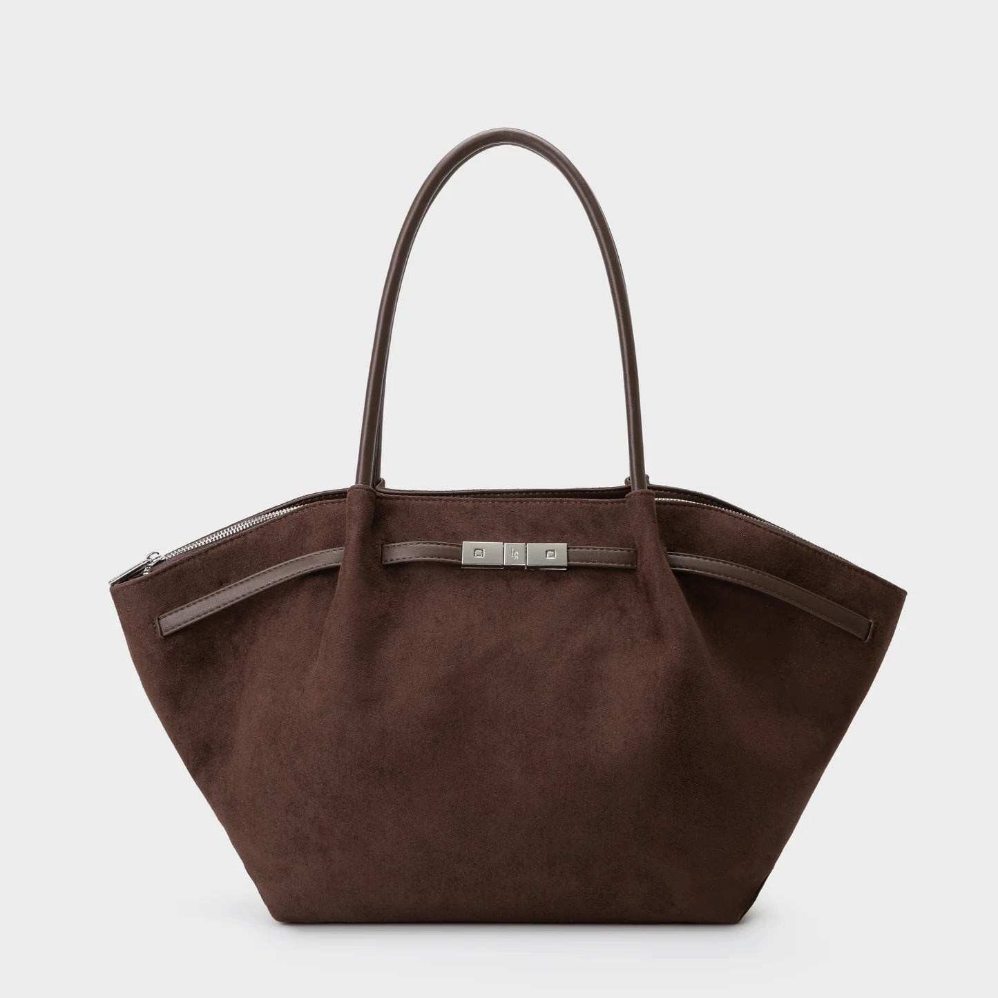 Label Rose Borsa A Spalla/Tracolla Brielle Big Marrone Scuro/Silver