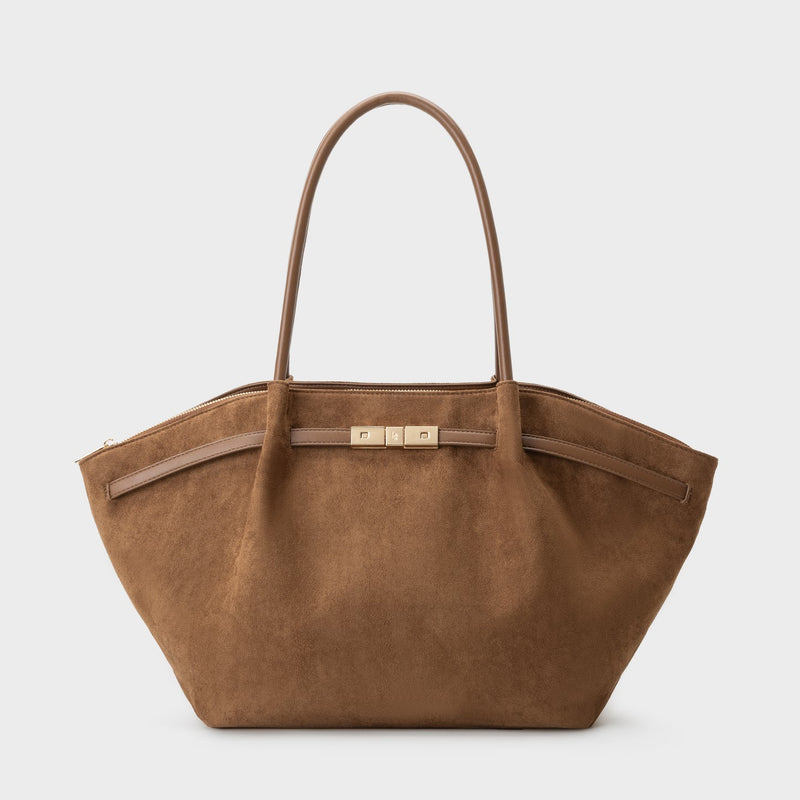 Label Rose Borsa A Spalla/Tracolla Brielle Big Marrone Chiaro/Gold