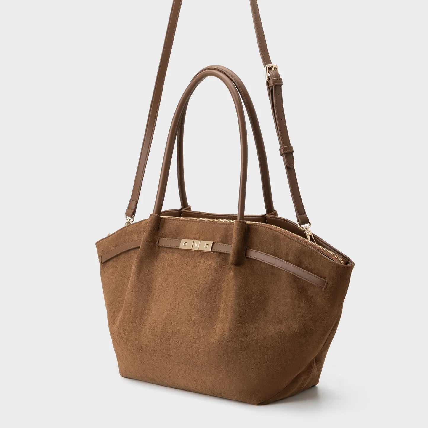 Label Rose Borsa A Spalla/Tracolla Brielle Big Marrone Chiaro/Gold