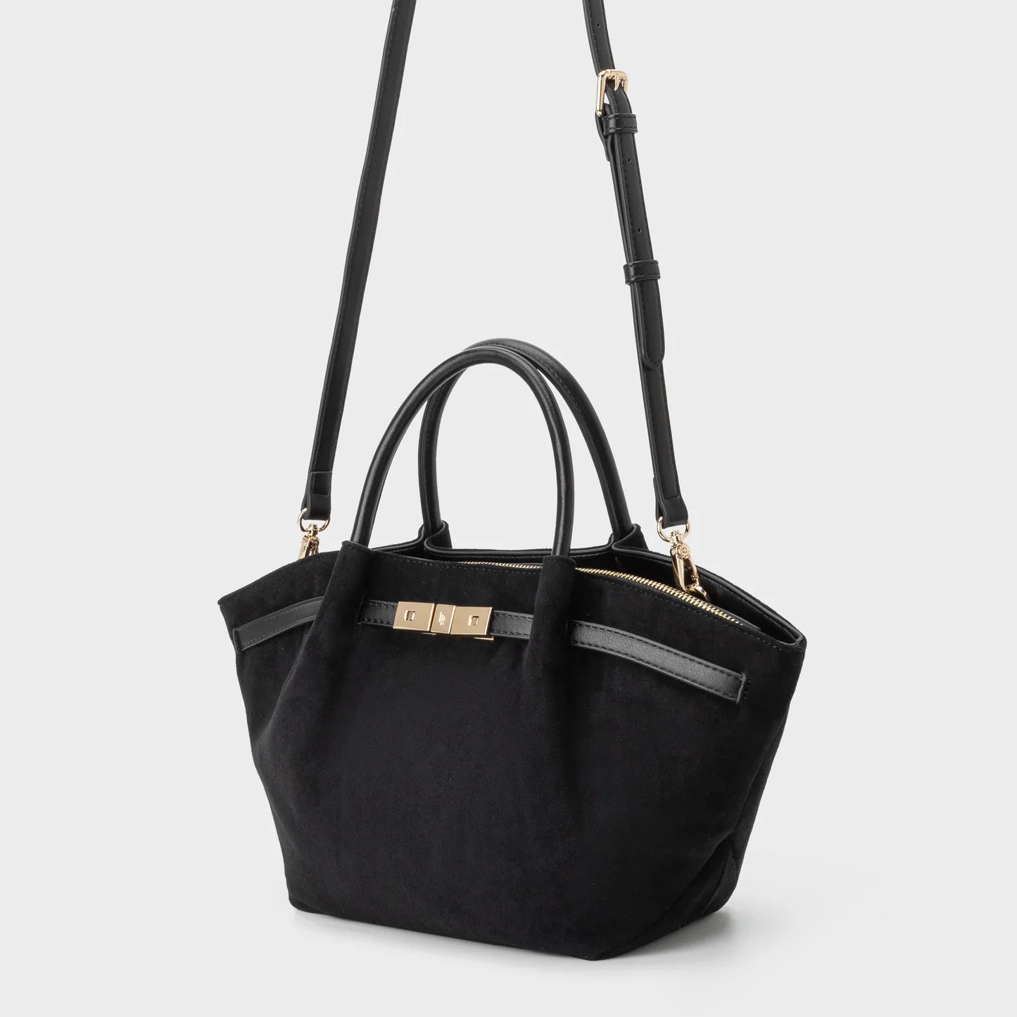 Label Rose Borsa A Mano/Tracolla Brielle Small Nero/Gold