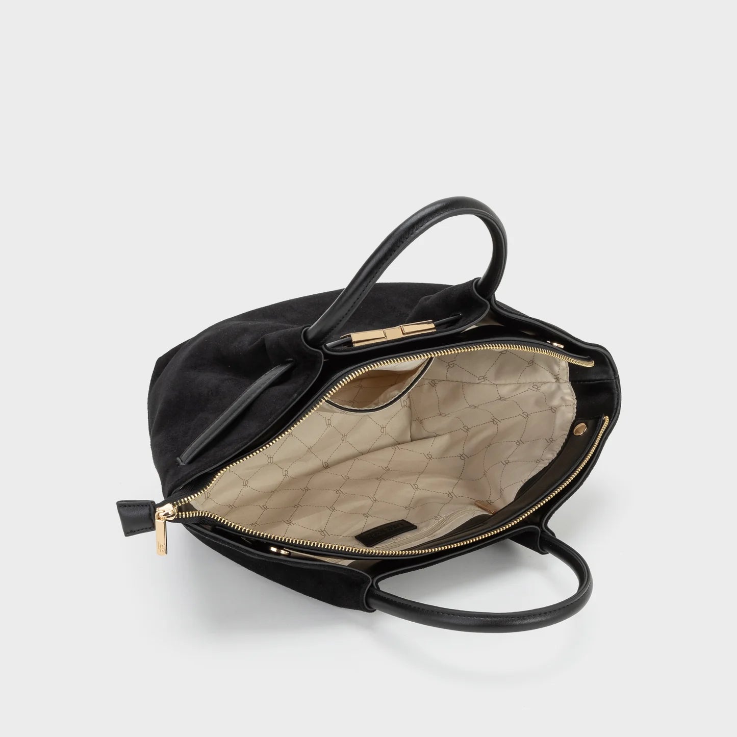 Label Rose Borsa A Mano/Tracolla Brielle Small Nero/Gold
