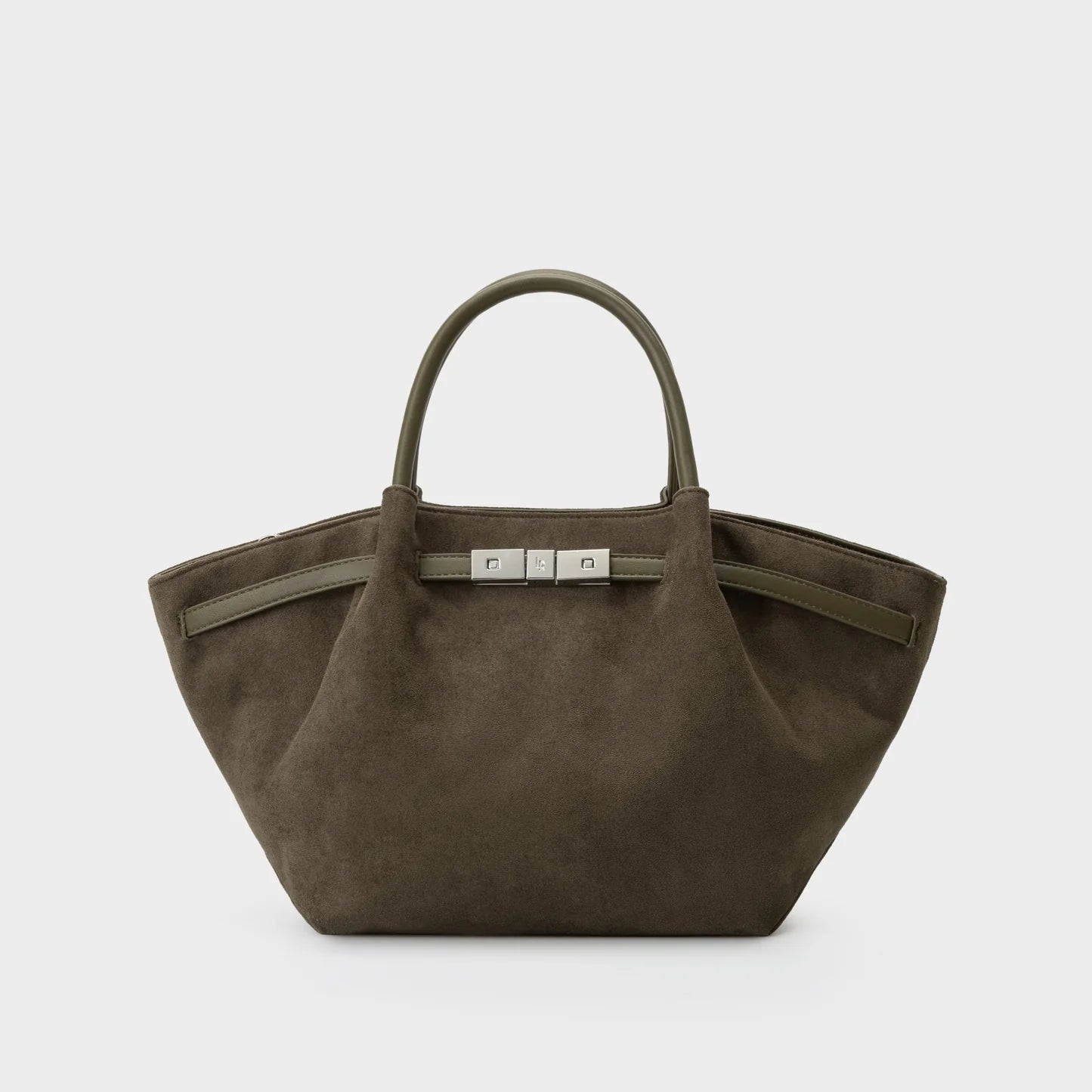Label Rose Borsa A Mano/Tracolla Brielle Small Verde Fango/Silver