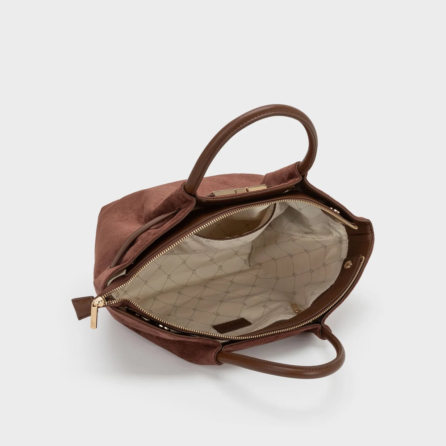 Label Rose Borsa A Mano/Tracolla Brielle Small Marrone Caldo/Gold