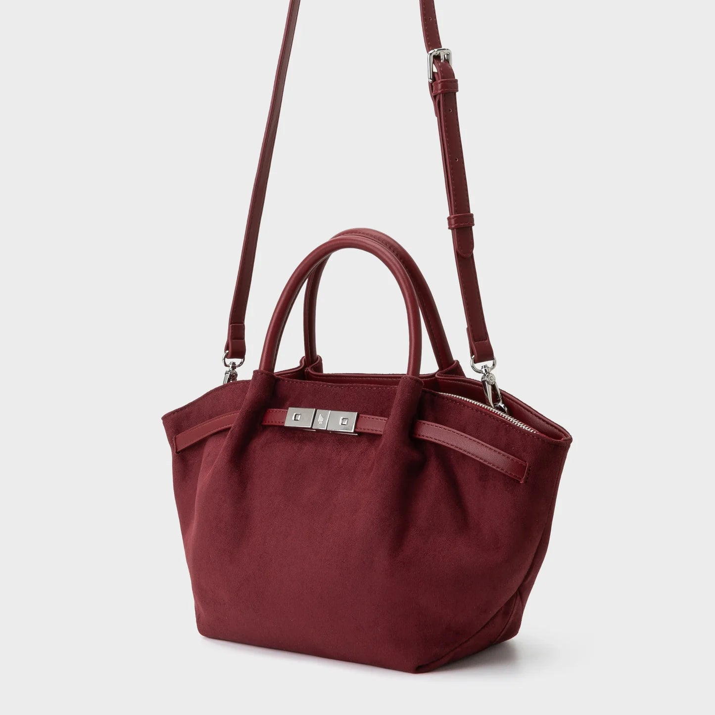 Label Rose Borsa A Mano/Tracolla Brielle Small Bordeaux/Silver