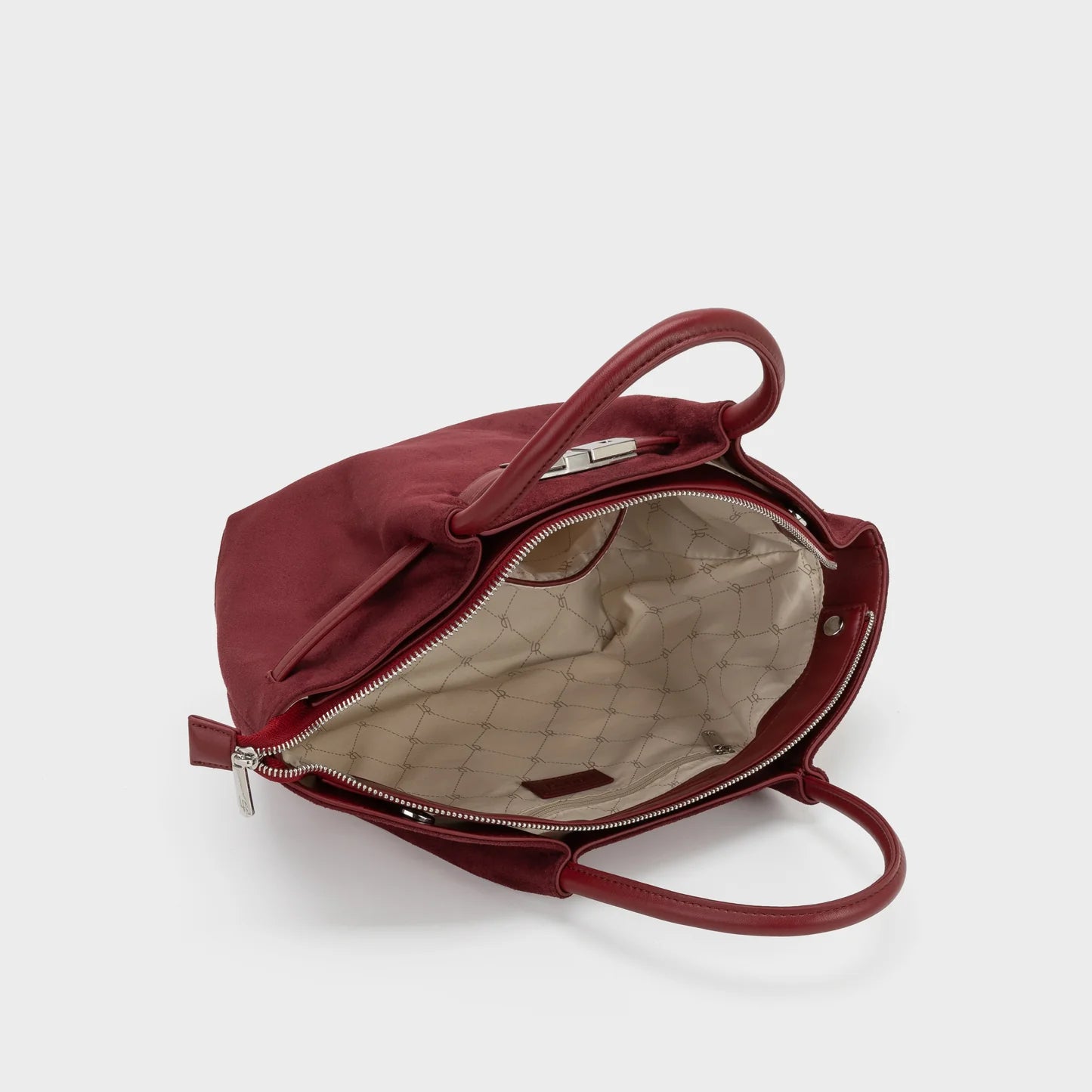 Label Rose Borsa A Mano/Tracolla Brielle Small Bordeaux/Silver