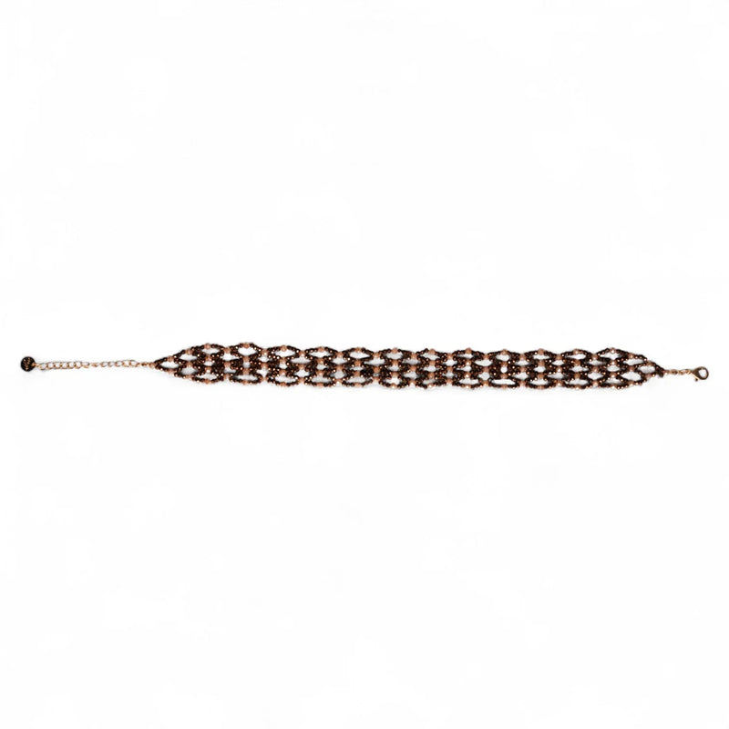 Mya Accessories Chocker a rete di microcristalli bronzo G11172