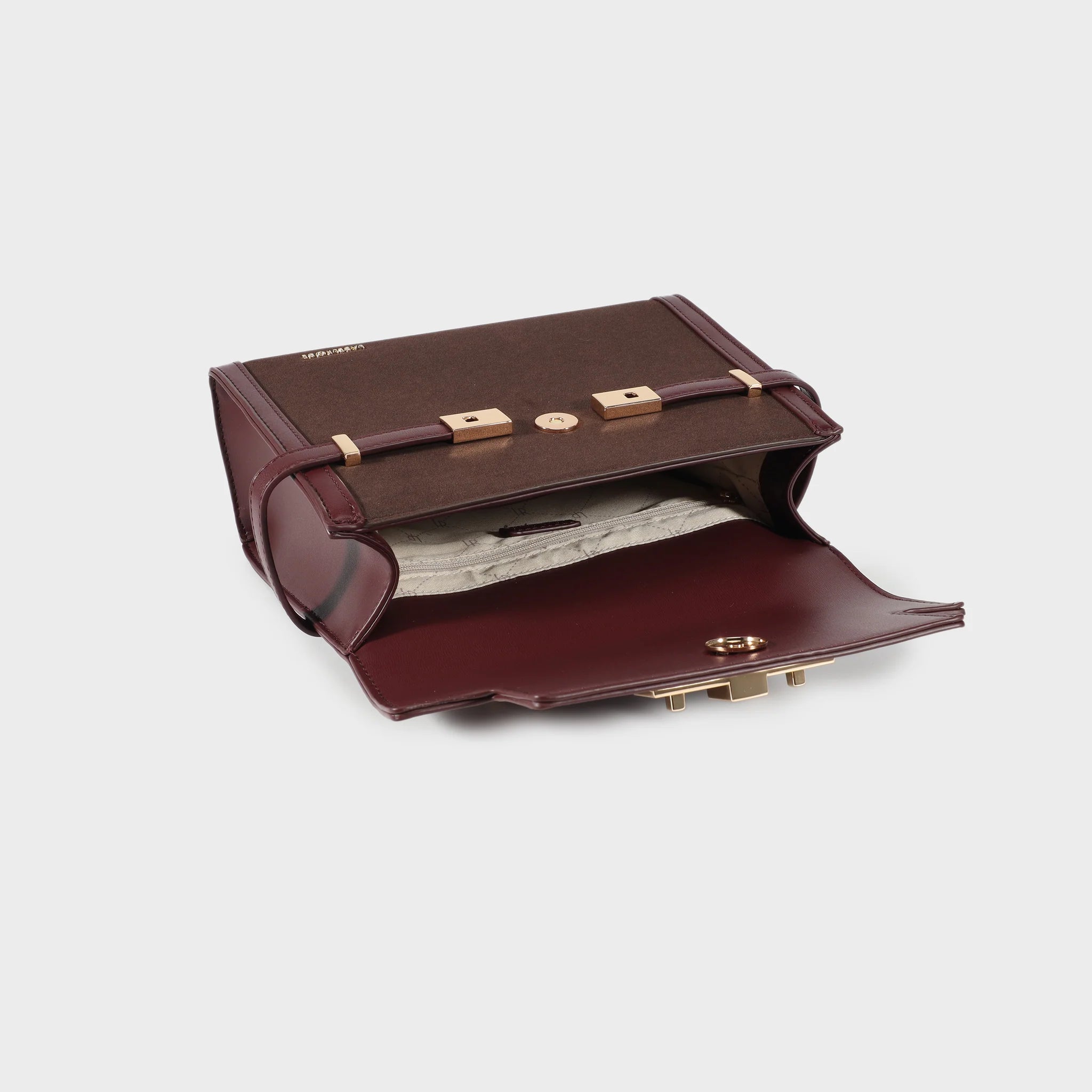 Borsa a mano GRACE SUEDE MEDIUM - BURGUNDY