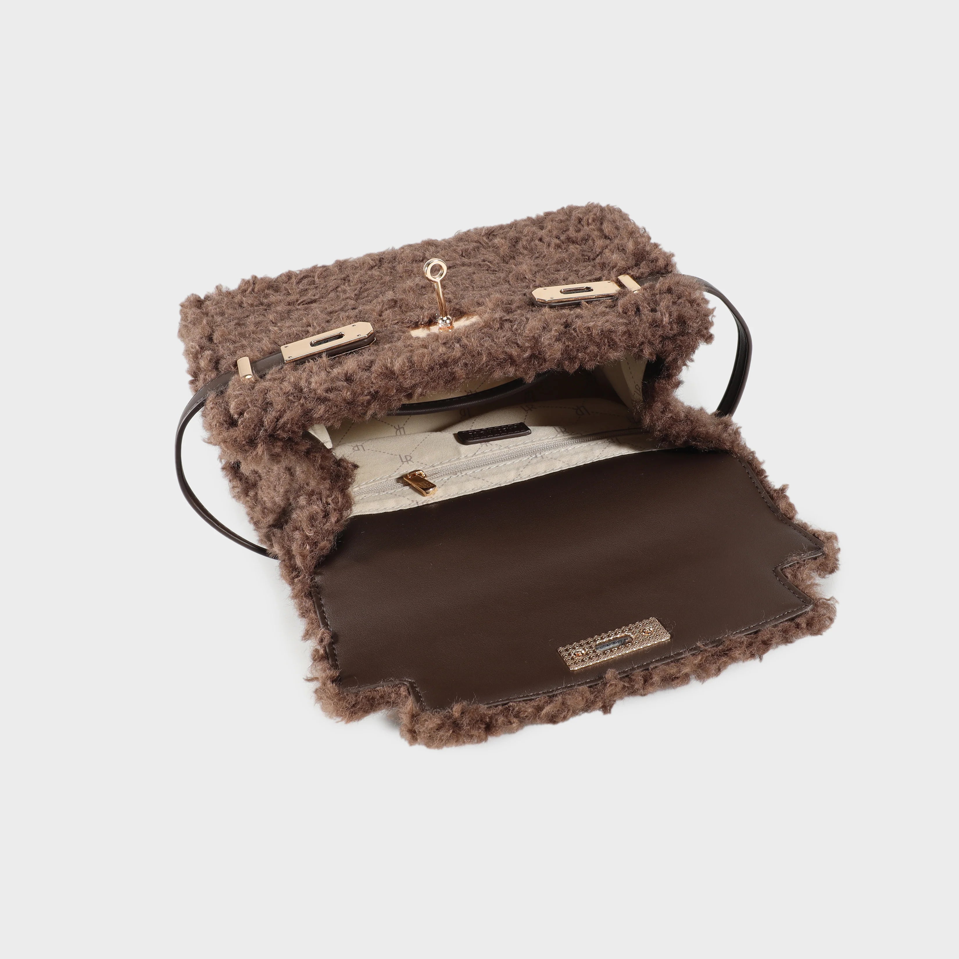 Label Rose Borsa a mano GRACE TEDDY- DARK BROWN