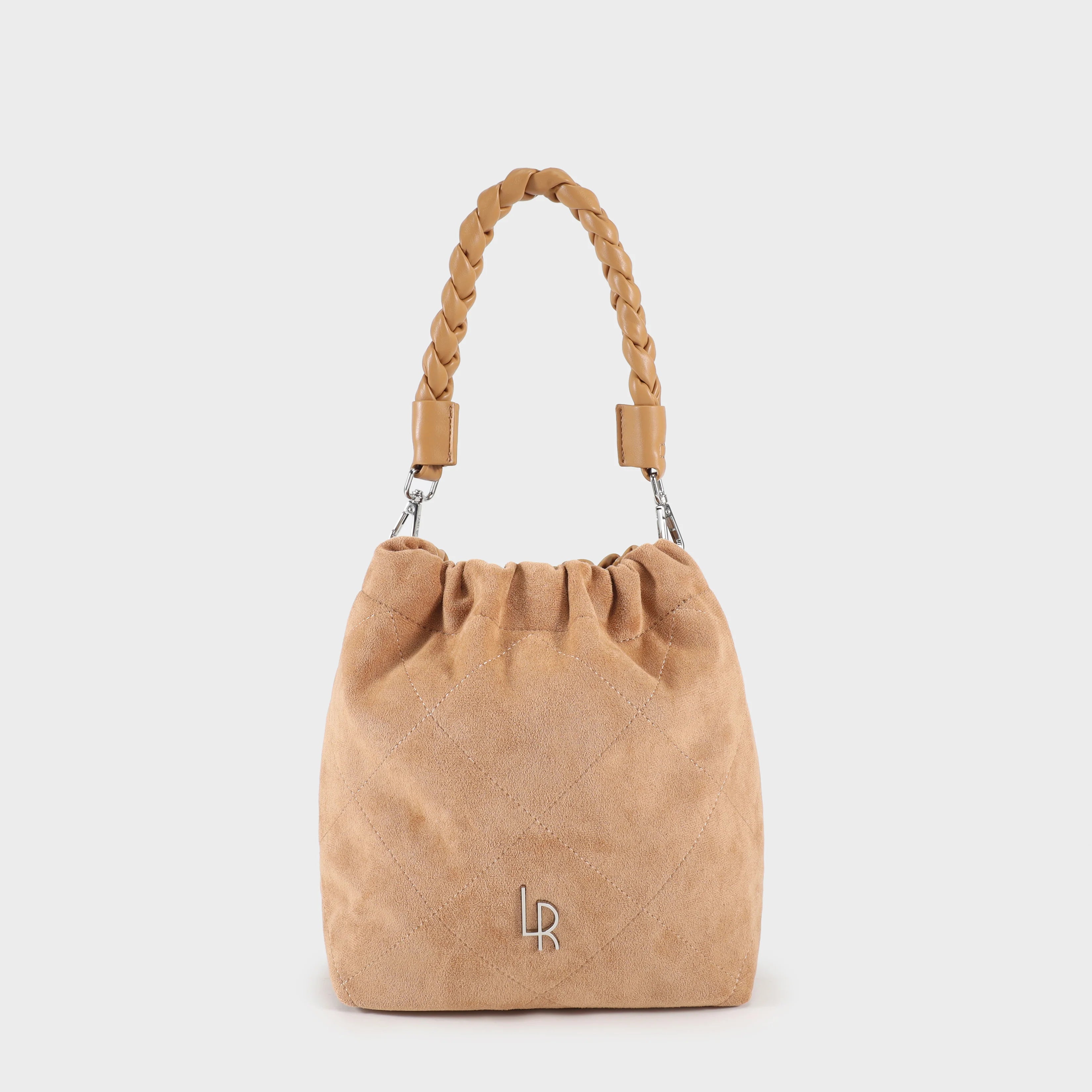 Label Rose Borsa a secchiello MATILDE SUEDE - BEIGE