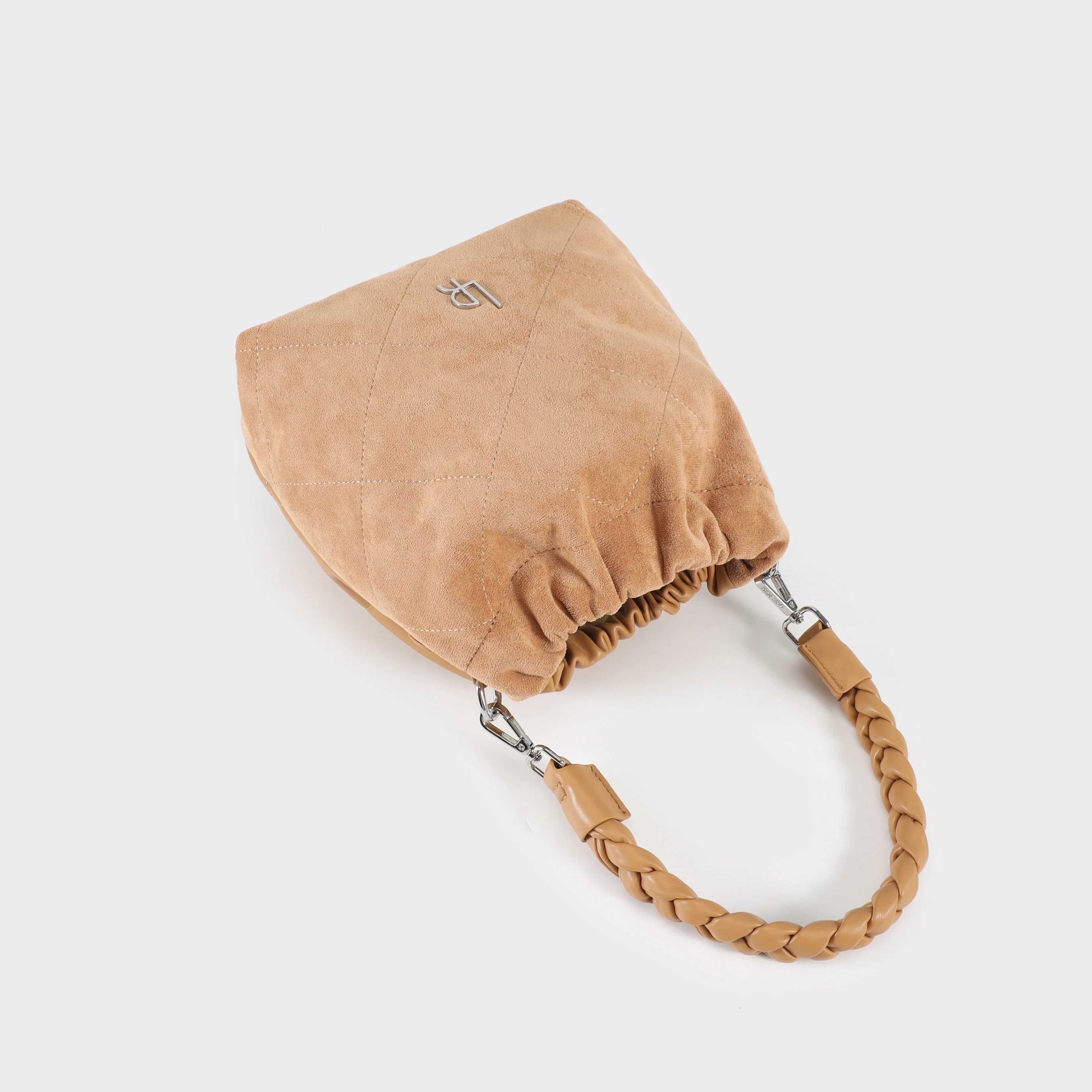 Label Rose Borsa a secchiello MATILDE SUEDE - BEIGE
