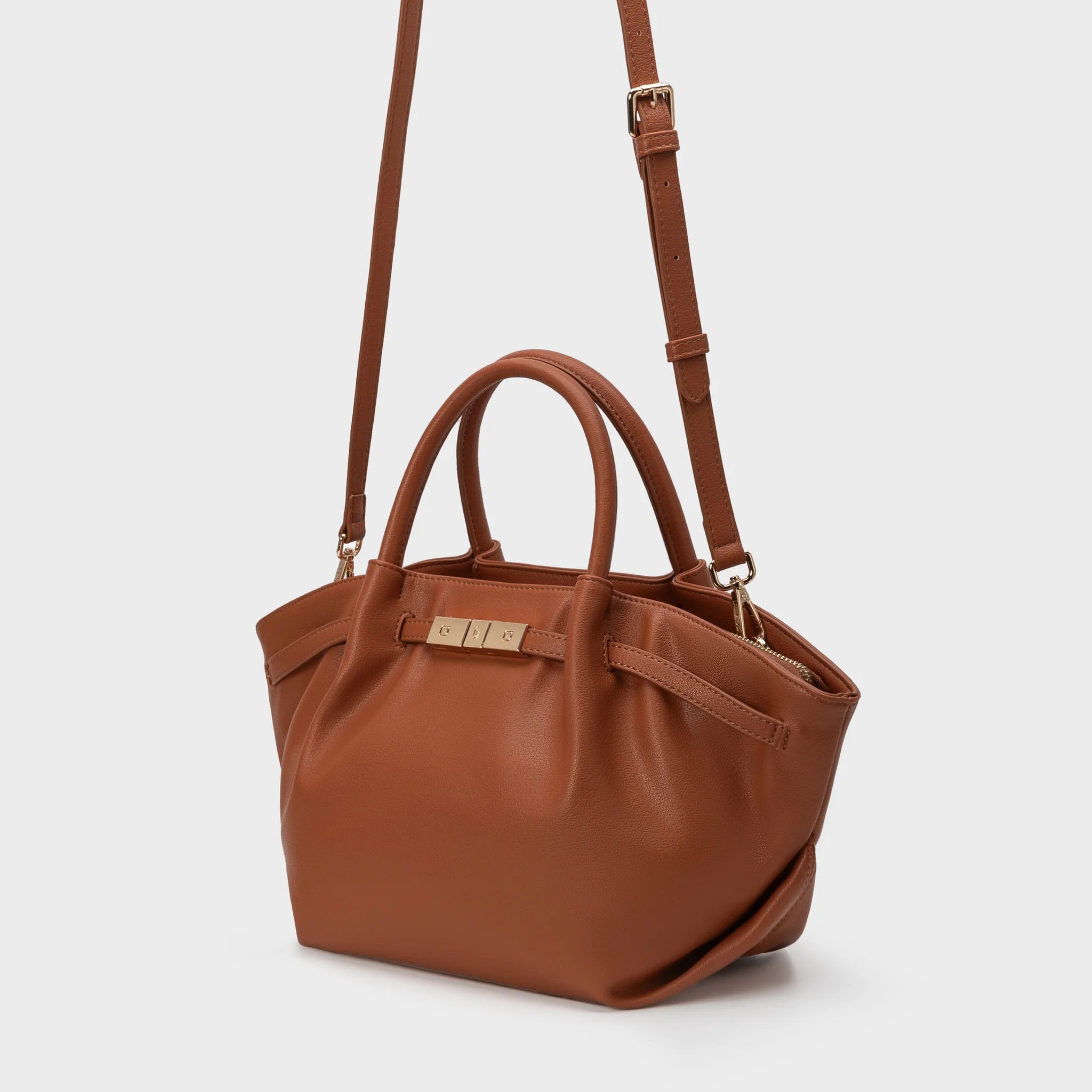 Borsa a Mano Label Rose New Brielle Small Caramel Brown