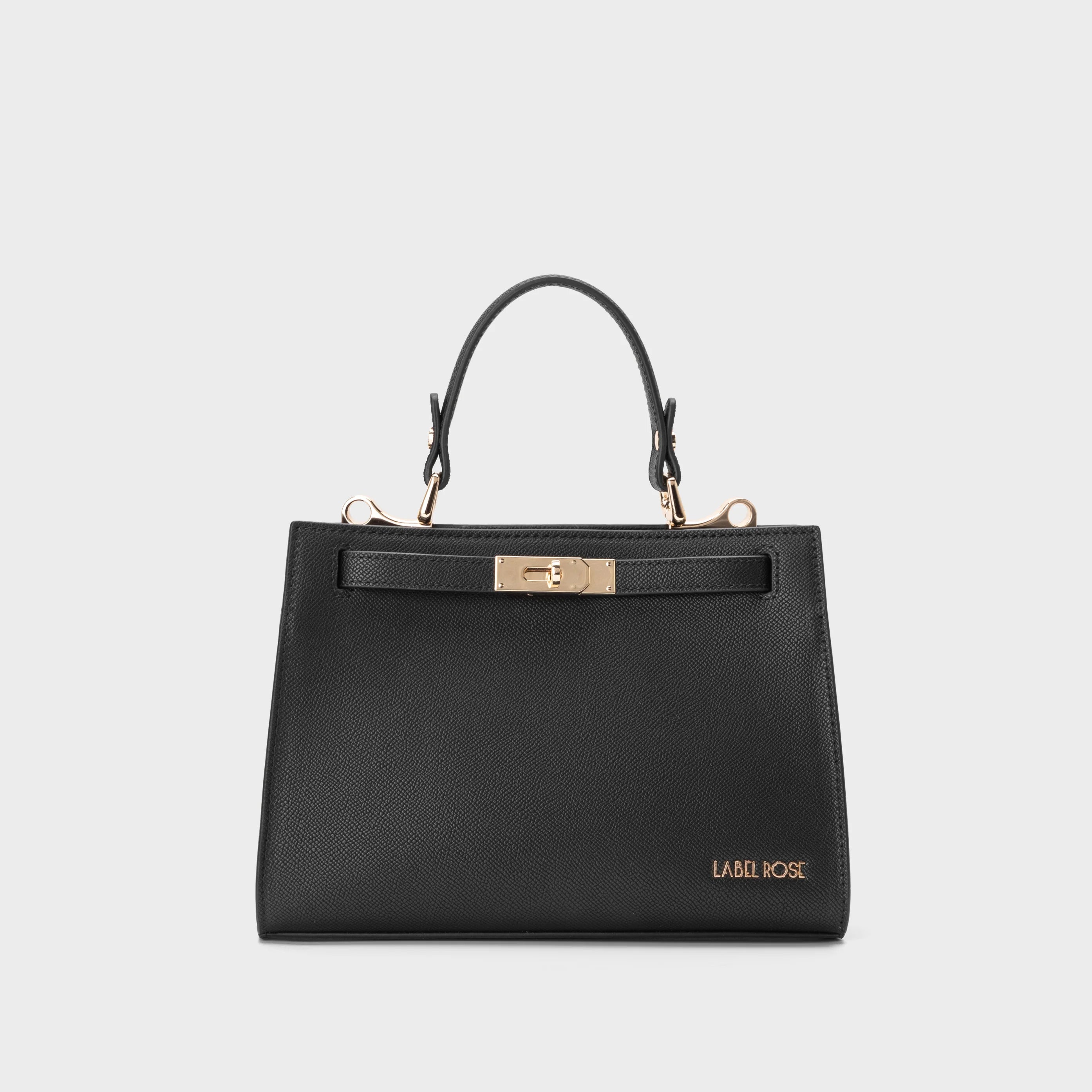 Label Rose Borsa a mano PARIS SMALL - BLACK GOLD